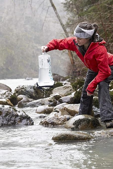 Katadyn Gravity BeFree 3.0L Water Filter, Fast Flow, 0.1 Micron EZ Clean Membrane Personal Small Group Camping, Backpacking Emergency Preparedness, Clear, 8020470