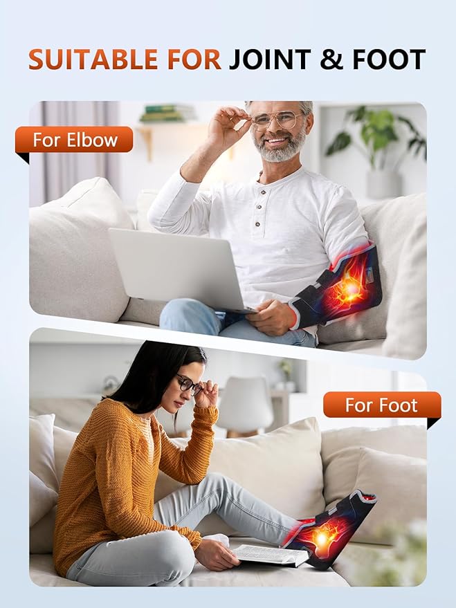 Red Light Therapy for Foot and Ankle FSA/HSA Eligible, 3-in-1 Chip Technology & 99 LEDs Near Infrared Therapy Wrap for Feet with Timer for Joint Comfort