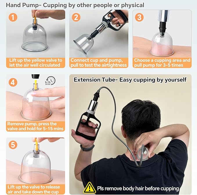 Cupping Therapy Set 32 Massage Therapy Cups Cupping Kit for Body Cellulite Massage Back Pain Relief, Chinese Acupoint Physical Hijama