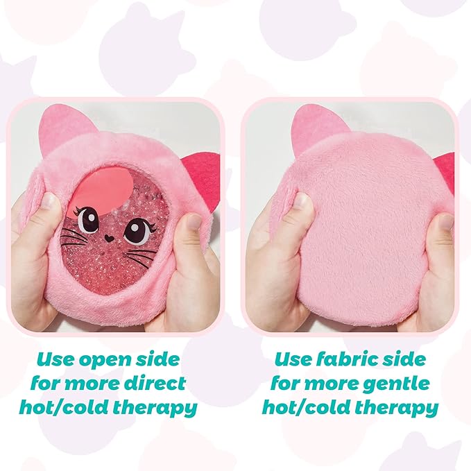 LotFancy Kids Ice Packs for Boo Boos, 3 Pack, Reusable Hot Cold Packs with Cute Plush Sleeves, Small Round Gel Pads for Injuries, Headache, Fever, Wisdom Teeth, Pain Relief, 4.75”