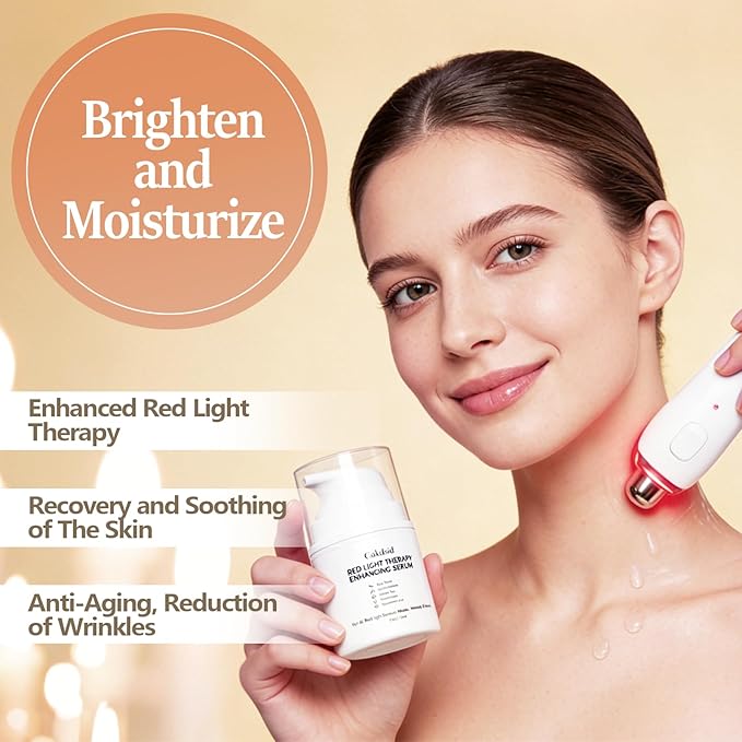 Red Light Therapy Activation Serum for Face– Firming & Hydrating Facial Serum for LED Red Light Devices and Microcurrent Facial Device – Anti-Aging Green Tea Serum with Niacinamide,Multi Peptides