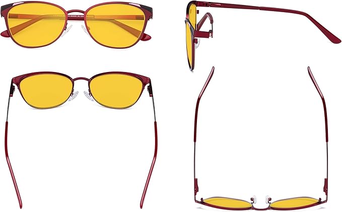 Eyekepper Blue Light Filter Glasses for Women- Butterfly Design Computer Eyegalsses with Transparent Blue Lens