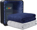 Degrees of Comfort King Size Weighted Blanket 30 lbs,Warm&Cooling Washable Heavy Blankets Adults Use(250~320lbs), Even Weight Distribution with Premium Glass Beads, 80x87 30lbs Navy