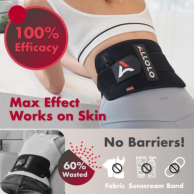ALLOLO Red Light Therapy Infrared Light Therapy Pad for Body, 660nm Red Light-Therapy & 850nm Infrared Light Device Home Use, Red Light Therapy for Body Knee Back Shoulder Waist, Gift for Women Men