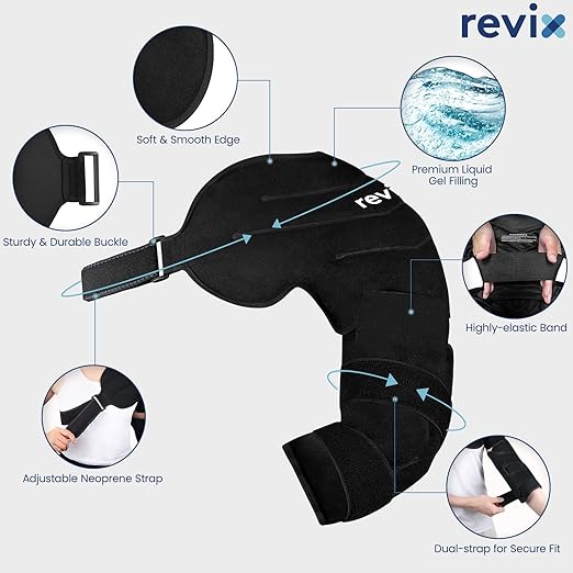 REVIX Youth Arm Ice Pack Wrap for Pitchers – Reusable Ice Arm Sleeve for Young Volleyball Player & Athletes, Cold Compression Therapy for Shoulder & Elbow, Throwing Recovery, Muscle Relax & Daily Use