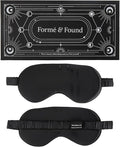 Formé & Found Formé & Found Luxury Silk Sleep Mask, 100% 6A Mulberry Silk Eye Mask for Sleeping, 22 Momme Weighted Sleep Mask for Men & Women, Eye Mask for Sleep, Blackout Sleeping Mask (Black)
