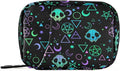 Magic Symbols Skulls Pill Box 7 Day Pill Case Travel Pill Organizer Bag Container for Medicine with Zipper Portable Weekly Case Compact Size for Medicine, Vitamin, Supplement