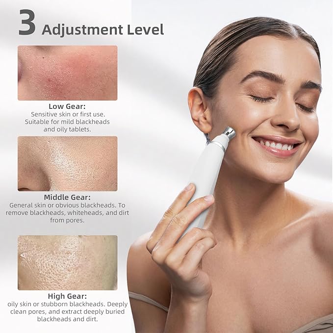 IeBilif Diamond Microdermabrasion Machine, 3 Modes Diamond Microdermabrasion Dermabrasion Machine for Blackhead Removal, Professional Portable Home Travel Microdermabrasion Device