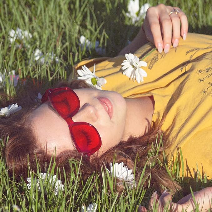 Red Color Therapy Glasses for Chakra Healing, Chromotherapy, and Mood