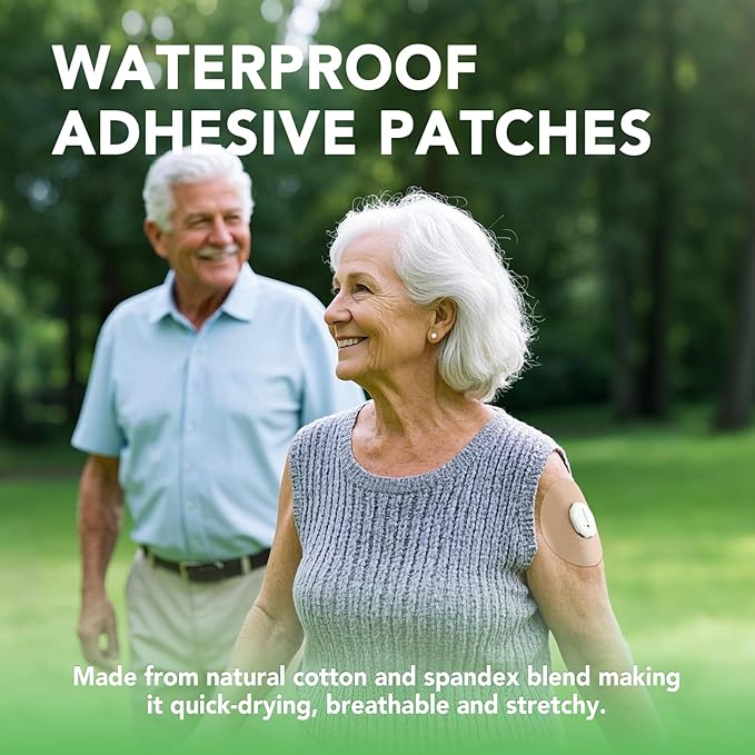 Onida Dexcom G7 Adhesive Patches 10PCS Over Patches for Dexcom G7 & Stelo CGM,Pre-Cut Adhesive Overpatches Waterproof, Continuous Glucose Monitor Sensor Cover