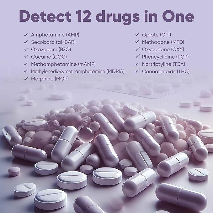 Prime Screen 12 Panel Multi Drug Urine Drug Test Card (AMP,BAR,BZO,COC,mAMP,MDMA,MOP/OPI 300,MTD,OXY,PCP,TCA,THC) - WDOA-7125 [1 Pack]