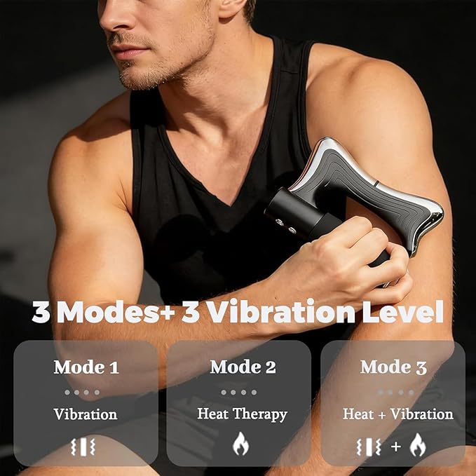 Sculptwave Full Body Contouring Device, Muscle Scraper Tool, Scraper Massager, Features Three Modes Levels, with Led Display, for Whole Body (Black)