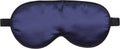 Silk Sleep Mask with Adjustable Strap, Blocks Out Light and Helps Sleep Better | Eye Mask for Yoga, Shift-Work, Migraines, Puffy Eyes | Blindfold Comes in a PE Zip Bag (Navy Blue)