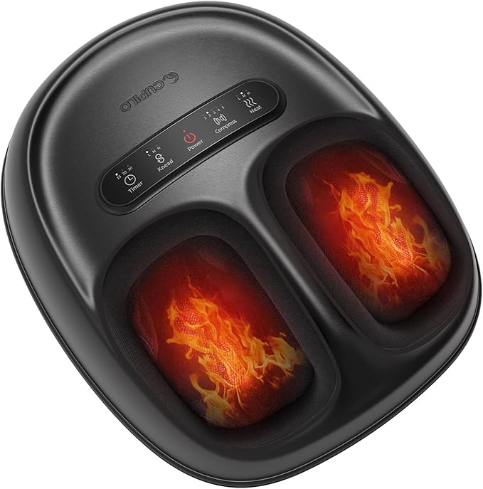 FSA Eligible HSA Foot Massager for Neuropathy, [2026 Upgraded] - Feet Massager with Heat, Compression, 3D Deep Kneading Relief for Foot Fatigue Relief & Neuropathy, Birthday Gifts for Women, Men