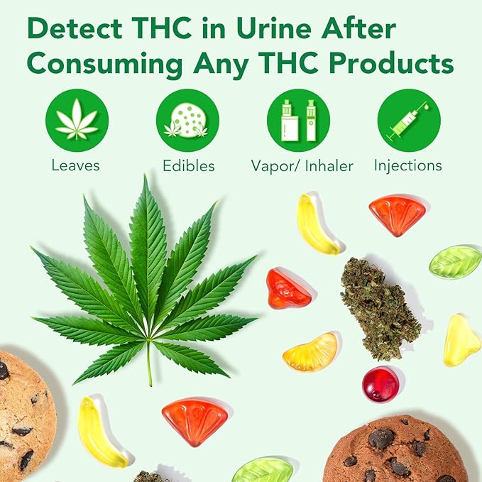 Easy@Home Marijuana Test Cup: Instant THC Test for Home Urine Drug Screen, 2-Pack Marijuana Weed Urine Testing Kit for Detox Employment Screening, 50ng/mL Cutoff -#ECTH4-114A3