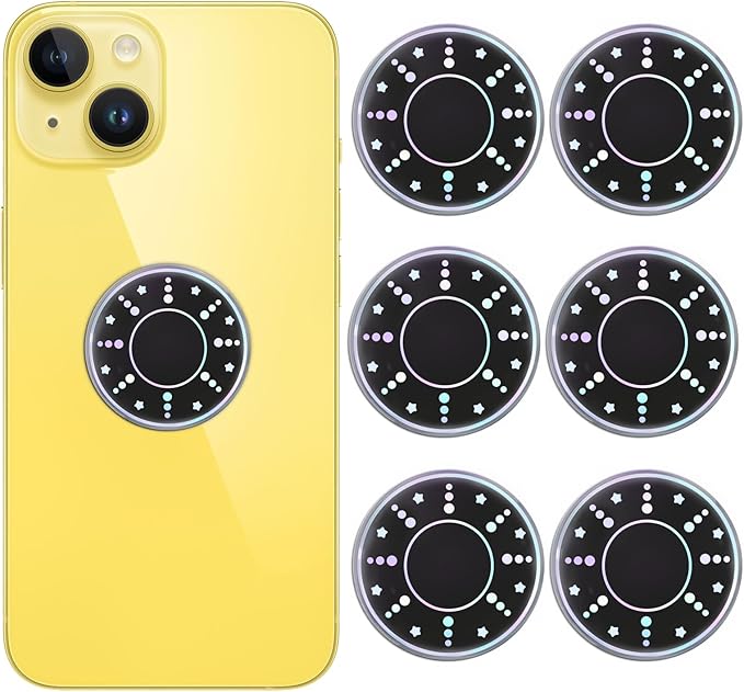 6 Pieces Cell Phone Stickers Blockers Equipment Stickers Devices Accessories for Mobile Phones, Laptops Computers Black, JF-02