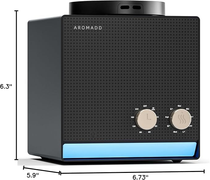 Smart Aroma Scent Waterless Essential Oil Diffuser, Cold Air Tech Scent Air Machine for 1500 Sq Ft,200ml Hotel Collection Diffuser for Home & Office (Black Titanium, Single Scent)
