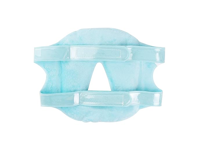 Hot and Cold Therapy Gel Bead Full Facial Mask by FOMI Care | Ice Face Mask for Migraine Headache, Stress Relief | Reduces Eye Puffiness, Dark Circles | Fabric Back (Full Face w/o Eye Holes)