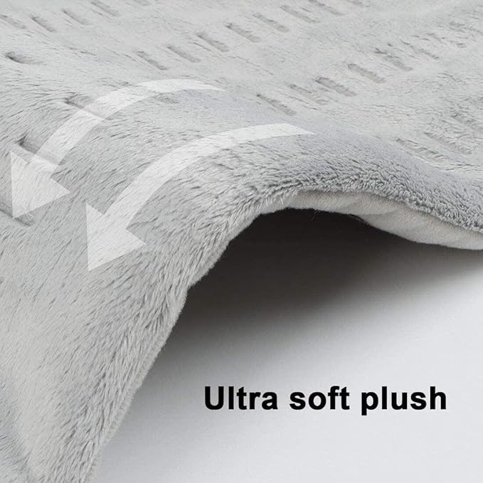 Heating Pad for Back Pain and Cramps Relief - 12” x 24” Ultra-Soft Electric Heated Pad with 3 Heat Setting, Moist Heat & Auto Shut-Off - for Neck, Shoulder, Machine Washable