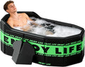Portable Foldable Bathtub, Freestanding Bathtub No Installation, Bathroom SPA Soaking Bath Tub, Shower Stall Collapsible Hot & Ice Bath Tub (Black+Green, 47.2"L x 21.6"W x 19.6"H)