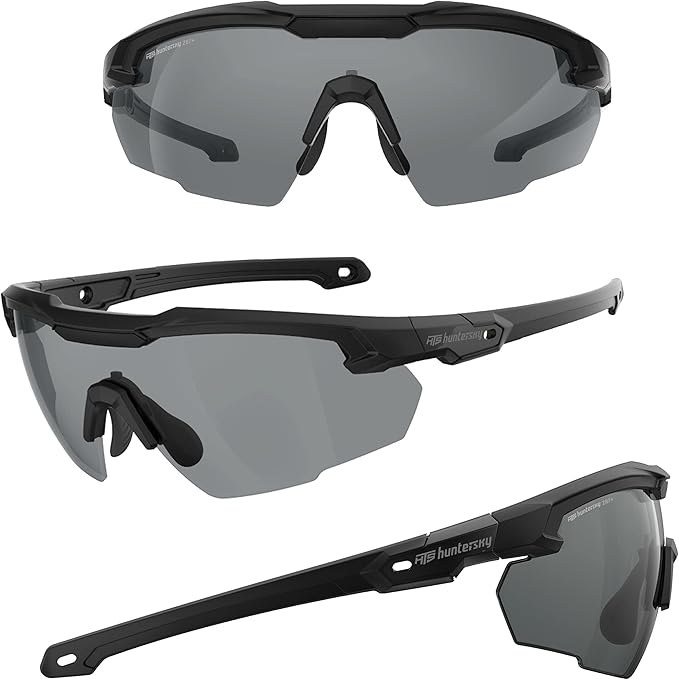 HTS HUNTERSKY Ballistic Tactical Shooting Glasses ANSI Z87+ UV400 Protective Eyewear