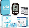 Pip Blood Glucose Monitor Kit with Preloaded Safety Lancets - Complete Diabetes Testing Kit with 100 Test Strips & Lancets | No Lancing Device Needed for Virtually Painless Blood Sugar Monitoring