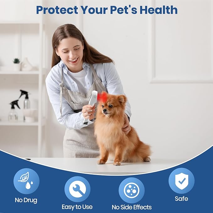 Handheld Red Light Therapy Device - 650nm & 808nm Dual Wave Rechargeable, Portable Cold Laser for Pain Relief in Humans & Pets
