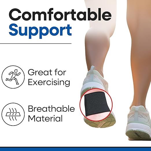 Arch Supports for Plantar Fasciitis Relief | Compression Sleeve Foot Brace For Heel Pain, Bone Spurs, Flat Feet, High Arches | Copper Infused Arch Support Bands for Women & Men Over Socks | Fit Most