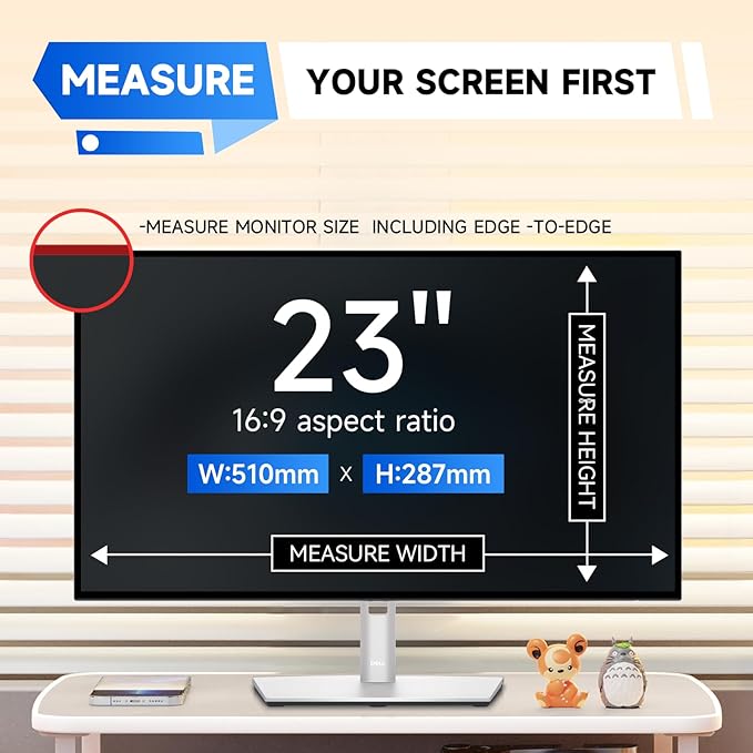 IPROKKO 【2 Pack 23 inch Anti-Blue Light monitor Screen Protector for 16:9 Widescreen,Removable Anti Glare Blue Light Blocking Screen Filter，LED PC Anti-UV Eye Protection Filter Film