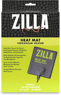 Zilla Heat Mat, Terrarium Heater for Reptiles, Snakes (Ball Pythons, Corn Snakes), Leopard Geckos, Tortoises, Amphibians and Arachnids, Small, Fits 10-20 Gallon, 8 Watt