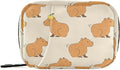 Pill Box Cute Capybara 7 Day Pill Case Travel Pill Organizer Bag with Zipper Portable Weekly Vitamin Medicine Supplement Holder Pouch Bag