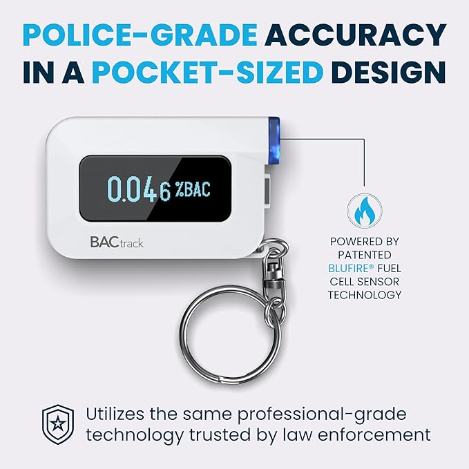 BACtrack C6 Keychain Breathalyzer | Professional-Grade Accuracy | Optional Wireless Smartphone Connectivity | Compatible w/ Apple iPhone, Google & Samsung Android Devices | Apple HealthKit Integration