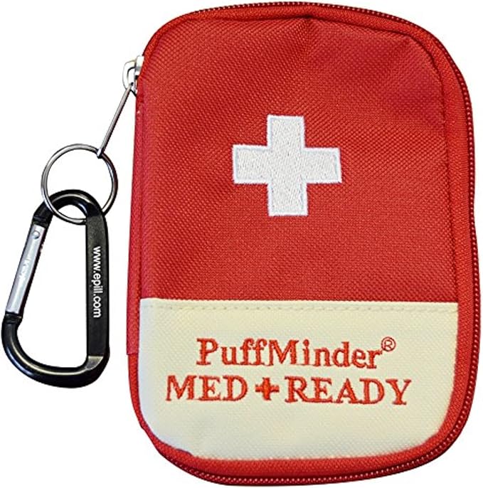 e-Pill Asthma Inhaler & Peak Flow Meter Travel Case – Medical Storage Organizer for Home, School & Travel (No Inhaler Included)