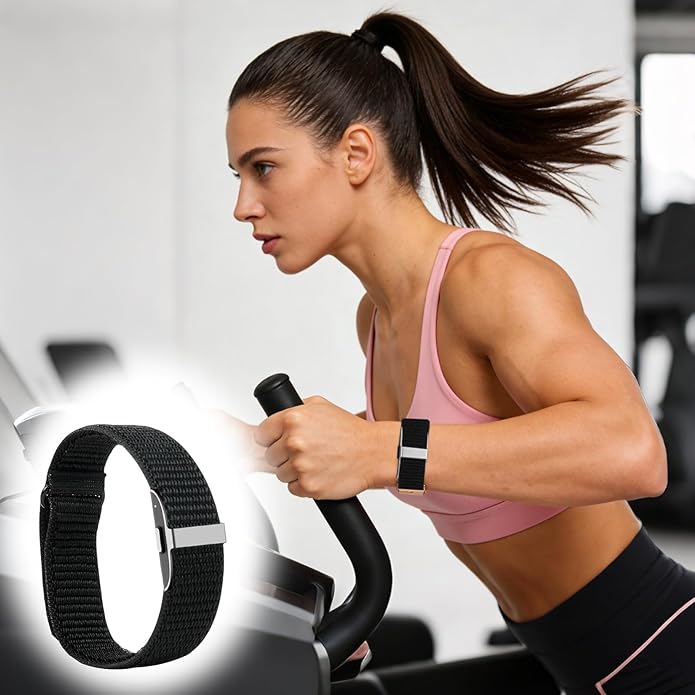 Nylon Loop Replacement Strap Compatible with Hume Health Band, Soft Breathable Adjustable Sport Wristband for Fitness Tracker, Women & Men