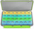 BUG HULL Monthly Pill Organizer, Moisture-Proof Large 28 Days Pill Box with Removable 4 Weeks Pill Case Rows, Medicine Pills Organizers, Travel Pill Organizer with One Month Pill Container-Light Black