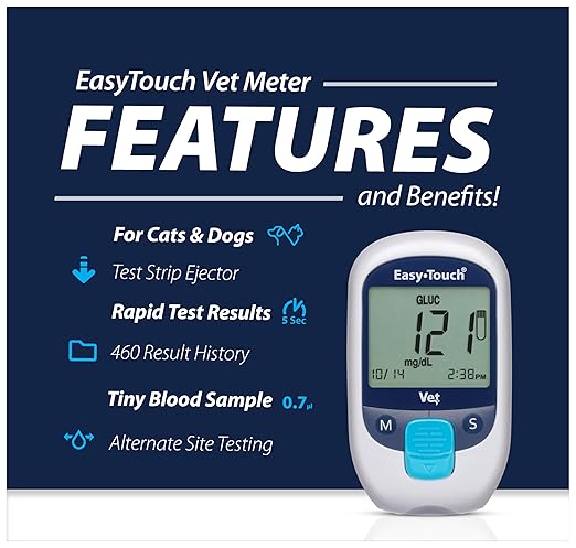 Easy Touch Pet Glucose Monitoring System for Dogs & Cats Starter Kit