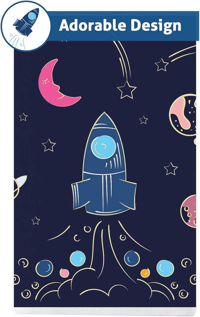 Deep Pressure Sensory Bed Sheet – Twin Sensory Compression Sheet Breathable Sleep Pod Blanket for Better Sleep Support – Calming Compression Blankets for Kids and Adults Rocketship Design