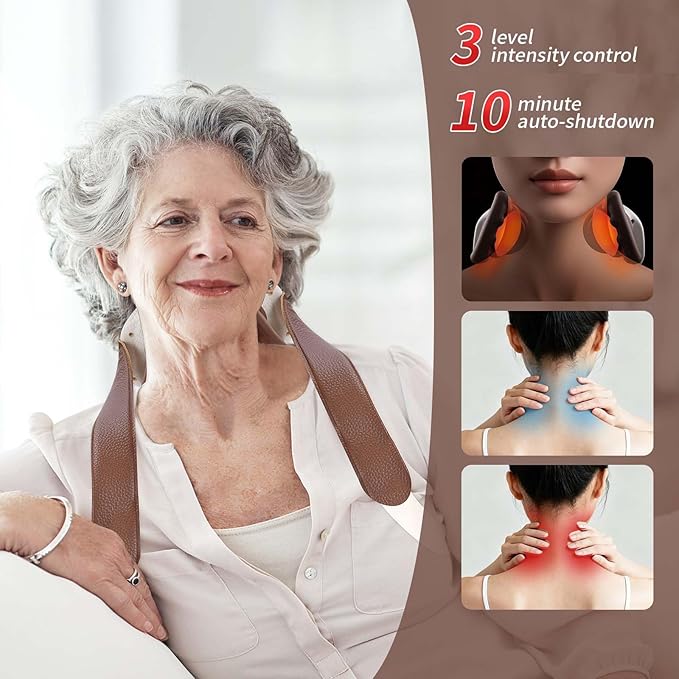 Neck and Shoulder Massager with Hands,Wireless Portable Deep Tissue Massage for Neck, 4D Bionic Real Touch Shiatsu Hand Massager, Rechargeable Cervical Electric Massager for Home Office