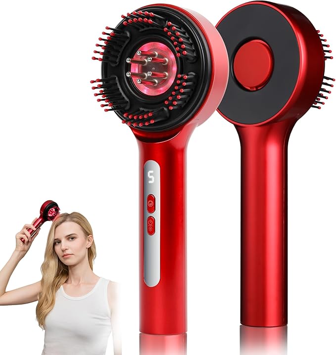 3-in-1 Electric Scalp Massage Comb, Hair Growth Oil Applicator,Portable Home Scalp Brush for Men and Women, Ipx7 Waterproof