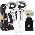 Ice Globes for Facials | Unbreakable Steel Cooling Roller | Cryo Sticks for Face | Massager for Face Neck & Eyes | Skin Care for Dark Circles, Puffiness, (STEEL 360 Rotating) (STELL l360 Rotating)