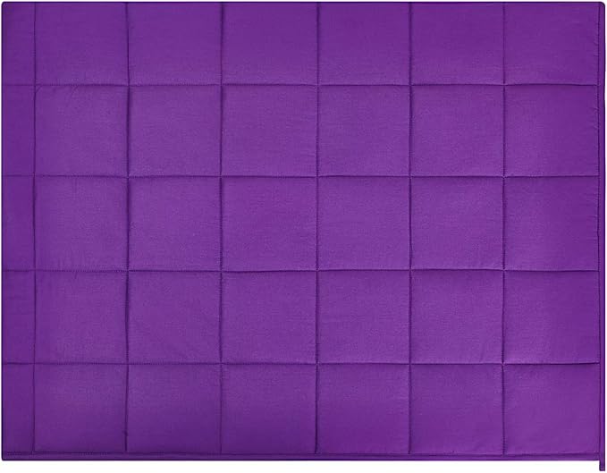 RelaxBlanket Weighted Blanket | 60''x80'',10lbs | for Individual Between 90-140 lbs | Premium Cotton Material with Glass Beads | Violet