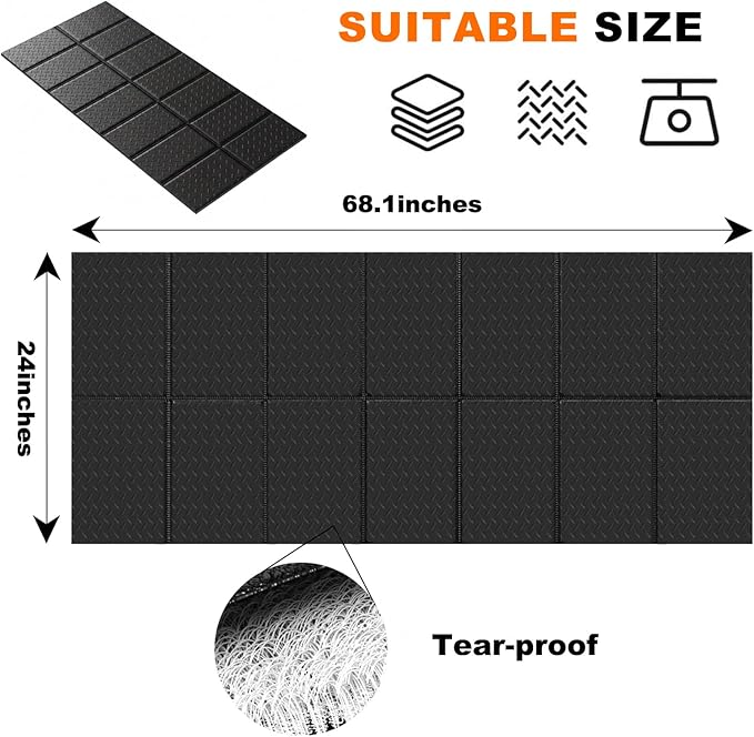 Walking Pad Mat for Carpet, 68"x24" Treamill Mat for Hardwood Floors, High Density, 0.2" Thickness, Folable, Floor Protection Mats for Bike, Elliptical, Treadmill