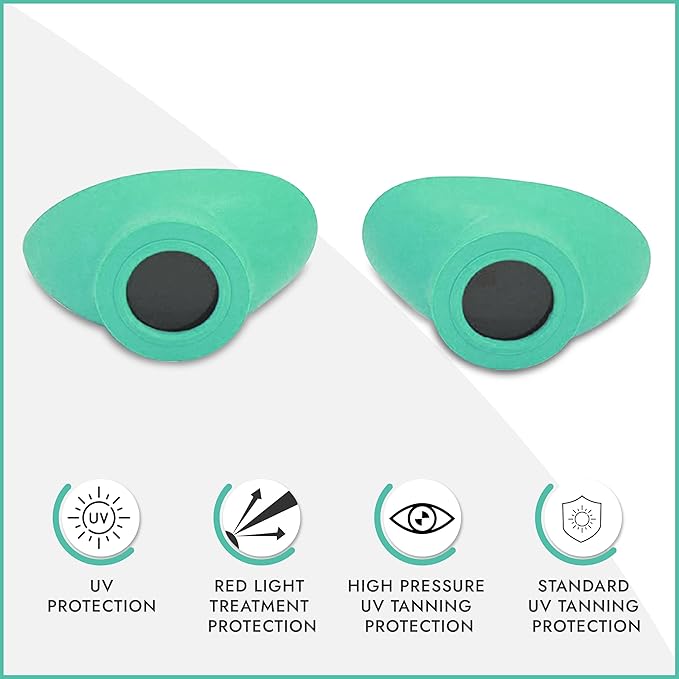 Super Sunnies Slim Flex UV Eye Protection FDA Compliant Eyeshields Individual Tanning Bed Goggles, Red Light Therapy Glasses