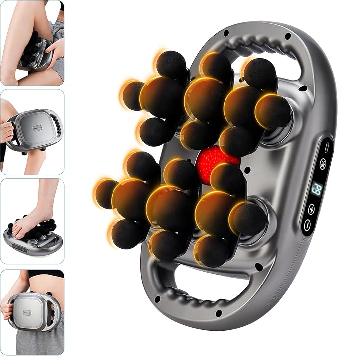 IeBilif Massage Gun, 22 Head Foot Back Neck Shoulder Massager with Adjustable Multi-Modes & Intensities, Fascia Gun for Athletes, Birthday Gifts for Men