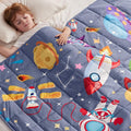 anfie Weighted Blanket Kids(40"x60" 7lbs) Weighted Blanket Cooling Blanket for Sleeping,Throw Size Breathable Blanket with Premium Glass Bead(Grey Aerospace)