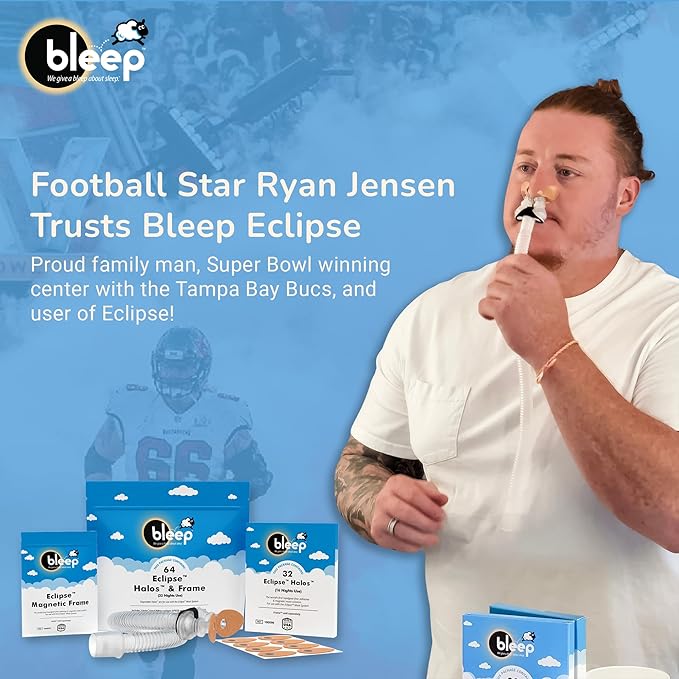 Bleep Eclipse Magnetic Mask Replacement Kit | Secure MagSeal Technology | No Headgear | One-Size-Fits-All | Durable, Lightweight Made in USA | CPAP Mask | CPAP Accessories | Sleep Apnea Masks