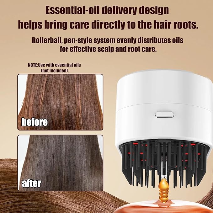 Laser Therapy Hair Growth Comb for Thinning Hair, Red Light Therapy Scalp Massager with Blue Light Comfort Mode & Vibration, Rechargeable Handheld Hair Growth Device for Men and Women
