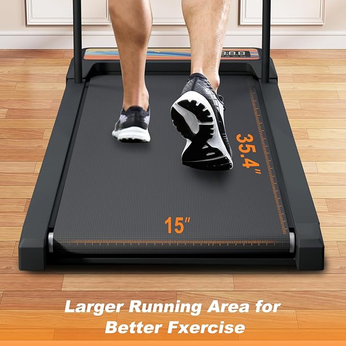 Treadmill Walking Pad with Handle, Walking Pad with 0-10% Incline, 3-in-1 Portable Under Desk Treadmill for Home Office Use, Large Screen, Remote Control, Powerful Motor