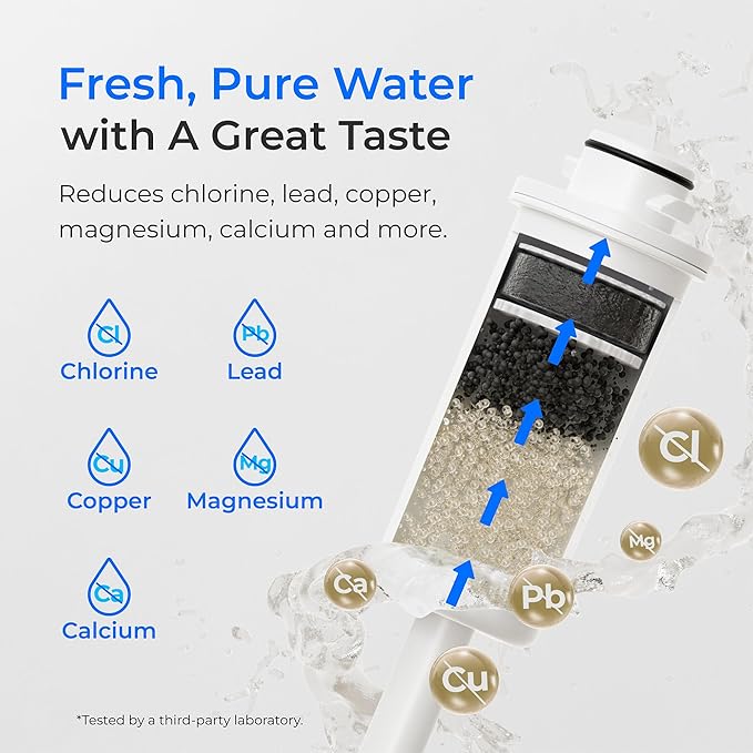 Waterdrop FreshTaste Electric Water Filter Pitcher, Rechargeable Powerful Dispenser, 17-Cup Instant Countertop Purifier, Reduce Chlorine, Lead, Copper, Purify, Soften Water, Blue, Does not Lower TDS