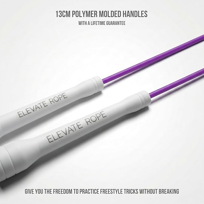 Elevate Rope Professional Beaded Jump Rope - 3m Adjustable, Quality Beads & Poly Cord - For Freestyle, Cardio & Tricks - All Levels & Indoor/Outdoor Use